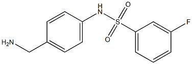 N-[4-(aminomethyl)phenyl]-3-fluorobenzenesulfonamide Struktur