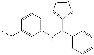 N-[furan-2-yl(phenyl)methyl]-3-methoxyaniline Struktur