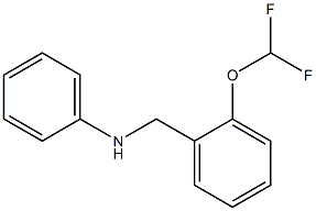 N-{[2-(difluoromethoxy)phenyl]methyl}aniline Struktur