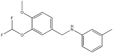 N-{[3-(difluoromethoxy)-4-methoxyphenyl]methyl}-3-methylaniline Struktur