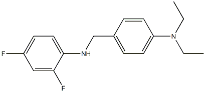 N-{[4-(diethylamino)phenyl]methyl}-2,4-difluoroaniline Struktur