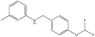 N-{[4-(difluoromethoxy)phenyl]methyl}-3-methylaniline Struktur