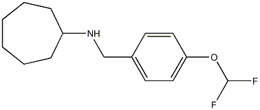 N-{[4-(difluoromethoxy)phenyl]methyl}cycloheptanamine Struktur