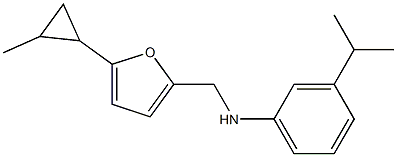 N-{[5-(2-methylcyclopropyl)furan-2-yl]methyl}-3-(propan-2-yl)aniline Struktur