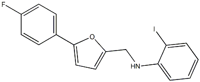 N-{[5-(4-fluorophenyl)furan-2-yl]methyl}-2-iodoaniline Struktur