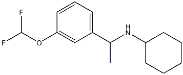 N-{1-[3-(difluoromethoxy)phenyl]ethyl}cyclohexanamine Struktur