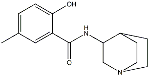 N-{1-azabicyclo[2.2.2]octan-3-yl}-2-hydroxy-5-methylbenzamide Struktur