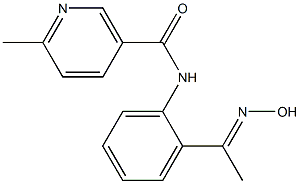 N-{2-[(1E)-N-hydroxyethanimidoyl]phenyl}-6-methylnicotinamide Struktur