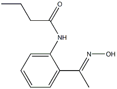 N-{2-[(1E)-N-hydroxyethanimidoyl]phenyl}butanamide Struktur