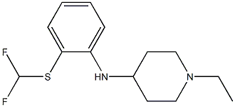 N-{2-[(difluoromethyl)sulfanyl]phenyl}-1-ethylpiperidin-4-amine Struktur