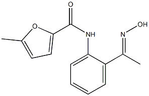 N-{2-[1-(hydroxyimino)ethyl]phenyl}-5-methylfuran-2-carboxamide Struktur