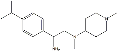 N-{2-amino-2-[4-(propan-2-yl)phenyl]ethyl}-N,1-dimethylpiperidin-4-amine Struktur