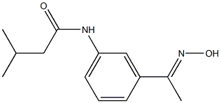 N-{3-[(1E)-N-hydroxyethanimidoyl]phenyl}-3-methylbutanamide Struktur