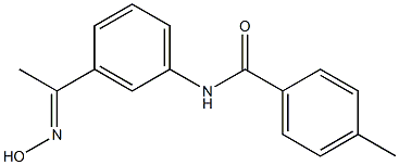 N-{3-[(1E)-N-hydroxyethanimidoyl]phenyl}-4-methylbenzamide Struktur