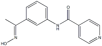 N-{3-[(1E)-N-hydroxyethanimidoyl]phenyl}isonicotinamide Struktur