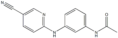 N-{3-[(5-cyanopyridin-2-yl)amino]phenyl}acetamide Struktur