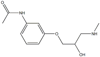 N-{3-[2-hydroxy-3-(methylamino)propoxy]phenyl}acetamide Struktur