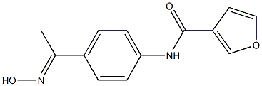 N-{4-[(1E)-N-hydroxyethanimidoyl]phenyl}-3-furamide Struktur