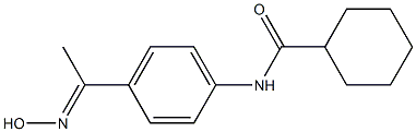 N-{4-[(1E)-N-hydroxyethanimidoyl]phenyl}cyclohexanecarboxamide Struktur