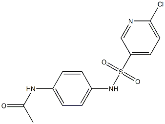 N-{4-[(6-chloropyridine-3-)sulfonamido]phenyl}acetamide Struktur