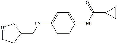 N-{4-[(oxolan-3-ylmethyl)amino]phenyl}cyclopropanecarboxamide Struktur