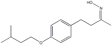 N-{4-[4-(3-methylbutoxy)phenyl]butan-2-ylidene}hydroxylamine Struktur