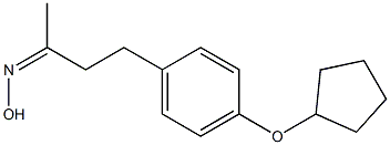 N-{4-[4-(cyclopentyloxy)phenyl]butan-2-ylidene}hydroxylamine Struktur