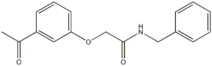 N-benzyl-2-(3-acetylphenoxy)acetamide Struktur