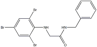 N-benzyl-2-[(2,4,6-tribromophenyl)amino]acetamide Struktur