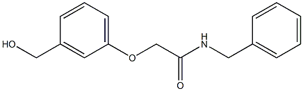 N-benzyl-2-[3-(hydroxymethyl)phenoxy]acetamide Struktur