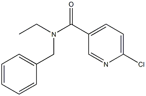 N-benzyl-6-chloro-N-ethylpyridine-3-carboxamide Struktur