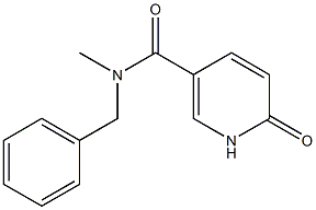 N-benzyl-N-methyl-6-oxo-1,6-dihydropyridine-3-carboxamide Struktur