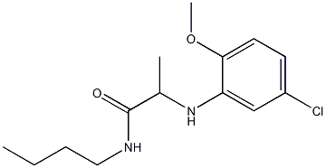 N-butyl-2-[(5-chloro-2-methoxyphenyl)amino]propanamide Struktur