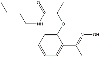 N-butyl-2-{2-[1-(hydroxyimino)ethyl]phenoxy}propanamide Struktur