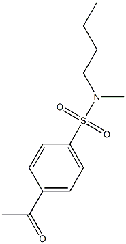 N-butyl-4-acetyl-N-methylbenzene-1-sulfonamide Struktur