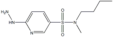 N-butyl-6-hydrazinyl-N-methylpyridine-3-sulfonamide Struktur