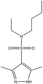 N-butyl-N-ethyl-3,5-dimethyl-1H-pyrazole-4-sulfonamide Struktur