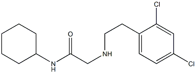 N-cyclohexyl-2-{[2-(2,4-dichlorophenyl)ethyl]amino}acetamide Struktur