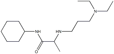 N-cyclohexyl-2-{[3-(diethylamino)propyl]amino}propanamide Struktur