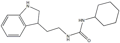 N-cyclohexyl-N'-[2-(2,3-dihydro-1H-indol-3-yl)ethyl]urea Struktur