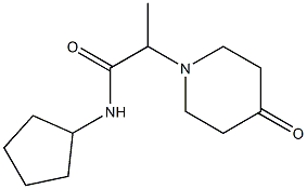 N-cyclopentyl-2-(4-oxopiperidin-1-yl)propanamide Struktur