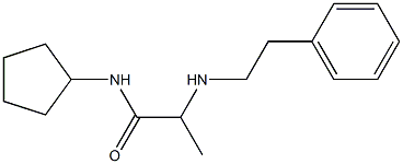 N-cyclopentyl-2-[(2-phenylethyl)amino]propanamide Struktur