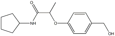 N-cyclopentyl-2-[4-(hydroxymethyl)phenoxy]propanamide Struktur