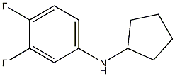 N-cyclopentyl-3,4-difluoroaniline Struktur