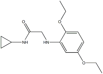 N-cyclopropyl-2-[(2,5-diethoxyphenyl)amino]acetamide Struktur