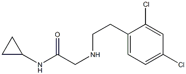 N-cyclopropyl-2-{[2-(2,4-dichlorophenyl)ethyl]amino}acetamide Struktur