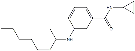 N-cyclopropyl-3-(octan-2-ylamino)benzamide Struktur