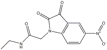 N-ethyl-2-(5-nitro-2,3-dioxo-2,3-dihydro-1H-indol-1-yl)acetamide Struktur