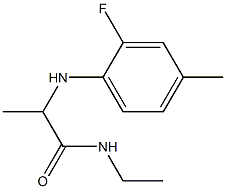 N-ethyl-2-[(2-fluoro-4-methylphenyl)amino]propanamide Struktur