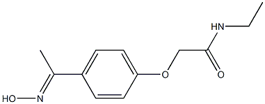 N-ethyl-2-{4-[(1E)-N-hydroxyethanimidoyl]phenoxy}acetamide Struktur